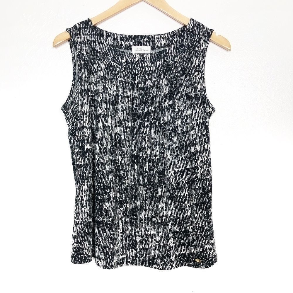 Tahari ASL | Patterned Sleeveless Blouse